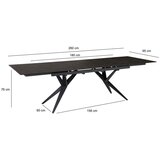 MID.YOU Jedilna Miza Marble, Keramika, 180-260x95cm | Shoptok.si