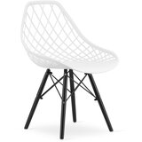 Brandless SAKAI stol - bele/črne noge x 4, (22030708) | Shoptok.si