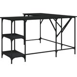 Maison Chic Pisalna miza - pisarniška miza - Računalniška miza črna 139x139x75 cm inženirski les, (21785709) | Shoptok.si