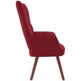  Stol za sproščanje vinsko rdeč žamet, (20935249) | Shoptok.si