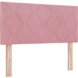 Box Spring Postelja z Mattresom Roza Mala Dvojna Žamet, (22052323) | Shoptok.si