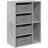  Strani šal s predalom Betonsko siva 60 x 33,5 x 84 cm, (5000233747) | Shoptok.si