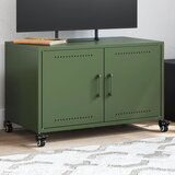  The Living Store TV omarica olivno zelena 68x39x43,5 cm hladno valjano jeklo - TV Omarica, (21508326) Cene