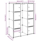  Modularni ormarić s 9 odjeljaka 109x36,5x143 cm bijeli | shoptok.hr