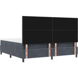 Box Postelja z vzmetnico z vzmetnico Temno siva 200 x 200 cm Žamet - - Siva - 99.64 - 200 x 200 cm - | Shoptok.si