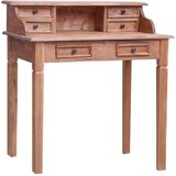  Pisaći stol s ladicama 90 x 50 x 101 cm masivno drvo mahagonija | shoptok.hr