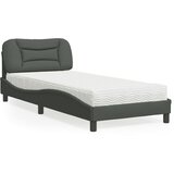 The Living Store Postelja z vzmetnico temno siva 90x190 cm blago - Postelja, (21498193) | Shoptok.si