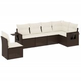 Maison Chic Seti vrtnega pohištva - Vrtna garnitura - Vrtni pohištvo set 6-delna z blazinami rjav poli ratan, (21806118) | Shoptok.si