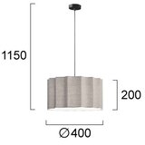  Luster na sajli WAVY 1xE27/14W/230V siva | Eponuda.com