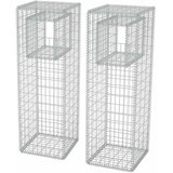  Gabionske stupne košare/sadilice 2 kom čelične 50 x 50 x 160 cm | shoptok.hr