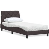  Krevet s madracem tamnosmeđi 90 x 190 cm od tkanine | shoptok.hr