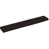  Zidna polica tamnosmeđa 60x10x2 cm od obrađene hrastovine | shoptok.hr