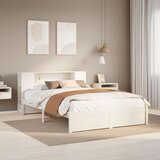 vidaXL Krevet s regalom z knjige bez madraca bijeli 140x190cm borovina Cijene