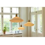 Halo Design 744091-Luster na sajli PARIS 1xE14/40W/230V prečnik 24 cm krem./mesing/hrast | Eponuda.com