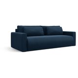 Cosmopolitan Design Temno modra žametna raztegljiva sedežna garnitura s prostorom za shranjevanje 238 cm Belfast – | Shoptok.si