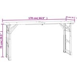  Sklopivi pivski stol 170 x 50 x 75/105 cm od masivne jelovine | shoptok.hr