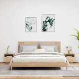  Noćni ormarići s LED svjetlima 2 kom boja hrasta 40x39x37 cm | shoptok.hr