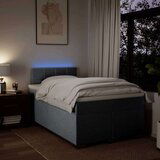 vidaXL Boxspring postelja z vzmetnico svetlo siva 120x190 cm blago | Shoptok.si