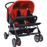  Dječja Kolica za Blizance Čelik Crveno-Crna | shoptok.hr
