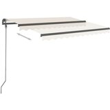  Ročna zložljiva tenda s stebrički 3,5x2,5 m krem, (20728704) | Shoptok.si