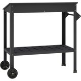 Stol za presađivanje s kotačima 96 x 50 x 89 cm Čelična vrata | shoptok.hr