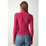  Women's Pink Gathered Detailed High Neck Sandy Blouse | ePonuda.com