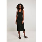 UC Curvy Women's sleeveless midi dress with ribbing black Cene