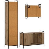  Set ormarića za kupaonicu 3 kom. Hrast artisan 40 x 36 x 181 cm - Hrast artisan Ormarić ispod sudopera (3 vrata) + viseći ormari | shoptok.hr