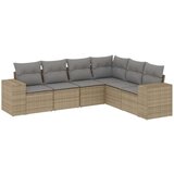 vidaXL 6-dijelni set vrtnih sofa s jastucima bež od poliratana | shoptok.hr