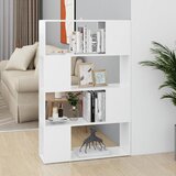 vidaXL Knjižna omara za razdelitev prostora bela 80x24x124,5 cm, (20978054) Cene