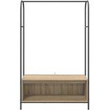  Stalak za odjeću s pohranom Smeđi hrast 100 x 44 x 160 cm | shoptok.hr