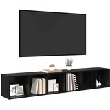  Set TV komoda Zidne 2 pcs Crni hrast 37 x 35 x 107cm | Eponuda.com