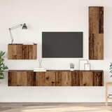 TV Kabinet za Zid Zidne 4 pcs Staro drvo Konstruirano drvo | Eponuda.com