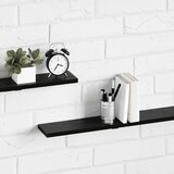 Police za knjige 4 pcs Crna 100 x 10 x 1,5 cm Konstruirano drvo | shoptok.hr