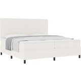 Box spring krevet s uzglavljem Krema i bijela 200 x 200 cm | shoptok.hr