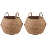  Saksija za biljke s ručkama 2 pcs Prirodna Ø 32 x 32 cm Cijene