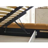Bobochic Paris Senf žuti tapecirani bračni krevet s prostorom za odlaganje s podnicom 160x200 cm Mont Blanc – | shoptok.hr