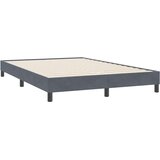 vidaXL Box Spring postelja z vzmetnico Temno siva 140x220 cm Velvet | Shoptok.si