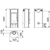 Lokaterm kaminska peč na drva jakob 5,5 kw (obloga marmor) 4017612/4018026 | Shoptok.si