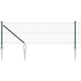 vidaXL Evropska ograja s 13 koničastimi povsem 0.4x50 m Cinkano jeklo Zeleno | Shoptok.si