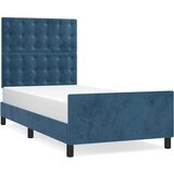  Okvir za krevet s uzglavljem tamnoplavi 90x200 cm baršunasti | shoptok.hr