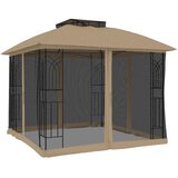  Sjenica s dvostrukim krovom i zidovima 2,94x2,94 m čelična | shoptok.hr