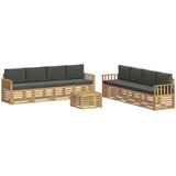  Set vanjskih sofa 9 pcs Bijela i antracit 59 x 59 x 37 cm | Shoptok.si
