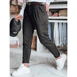 DStreet Spodnie damskie chinosy z paskiem MODELA czarne | shoptok.hr