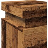  Noćni ormarić s LED boja drva 35x39x55 cm konstruirano drvo | shoptok.hr