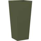 Maison Chic Vrtno korito - Greda - Cvetlični Lonec olivno zelena 35x35x75 cm jeklo, (21789924) | Shoptok.si