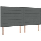  Kutna oprugasta postelja s madracem i LED svjetlom u tamno sivoj boji 200x200 cm tkanina | shoptok.hr