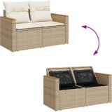 vidaXL 9-dijelni set vrtnih sofa s jastučićima bež poli ratan akacija | shoptok.hr