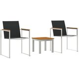  Vrtni set za objed 3 pcs Smeđa i crna Čvrsto drvo akacije | shoptok.hr
