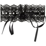 Cottelli Collection - Čipkast ovratnik z biseri in kamenčki (črna) | Shoptok.si